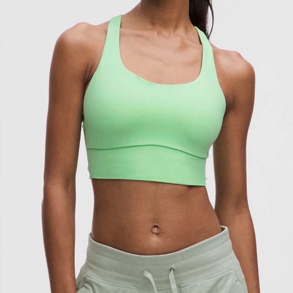 Lululemon Energy Longline Bra – Citra Lime 💚 | Medium (B–D Cups)